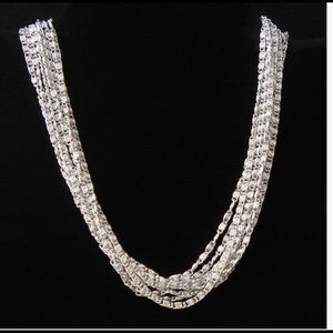 Vintage 1960s Silvery Cascade Necklace